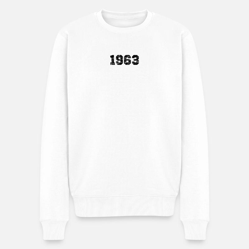 1963 - Männer Premium Bio Pullover - Weiß