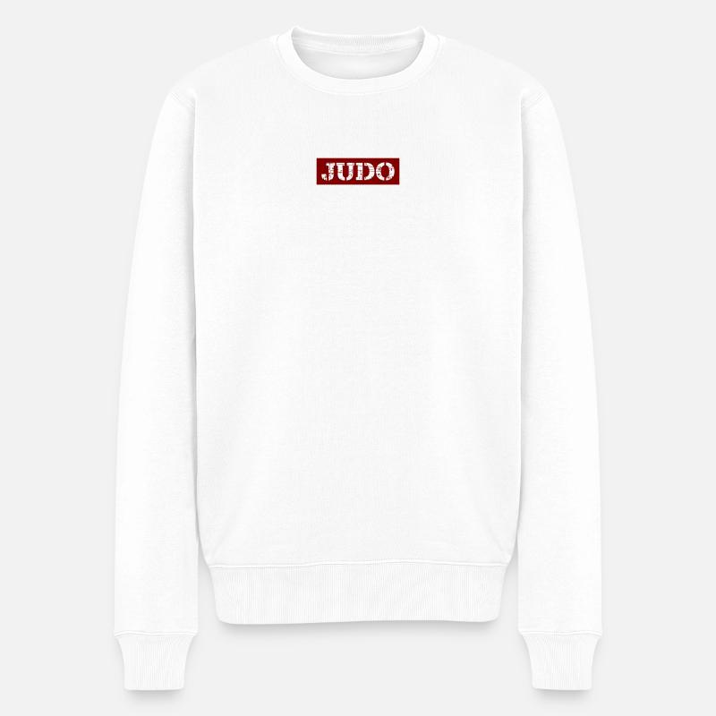 Judo - Männer Premium Bio Pullover - Weiß