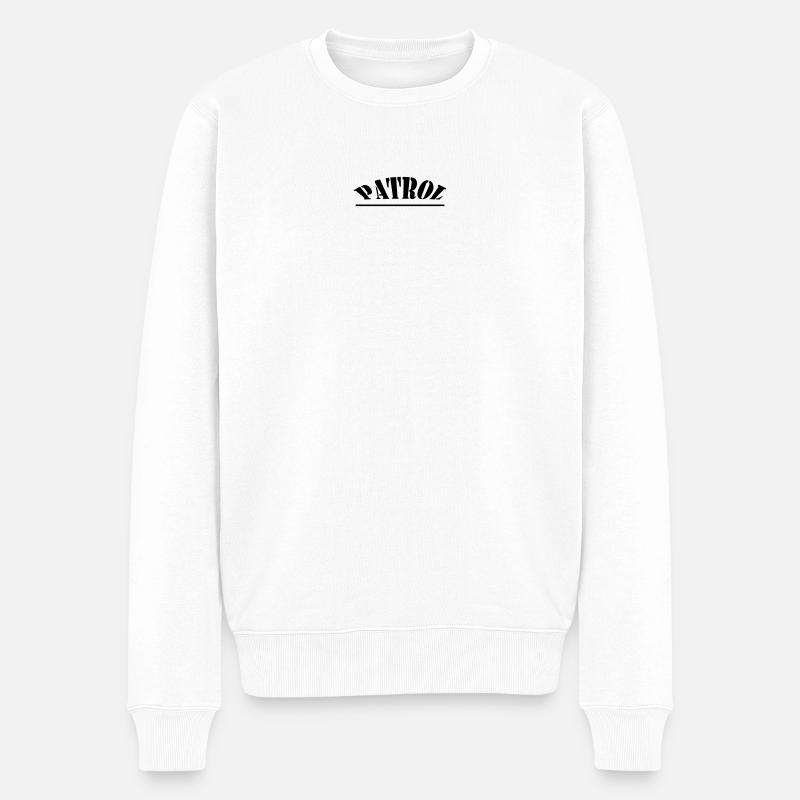 PATROUILLE - Pull Premium bio Homme - blanc