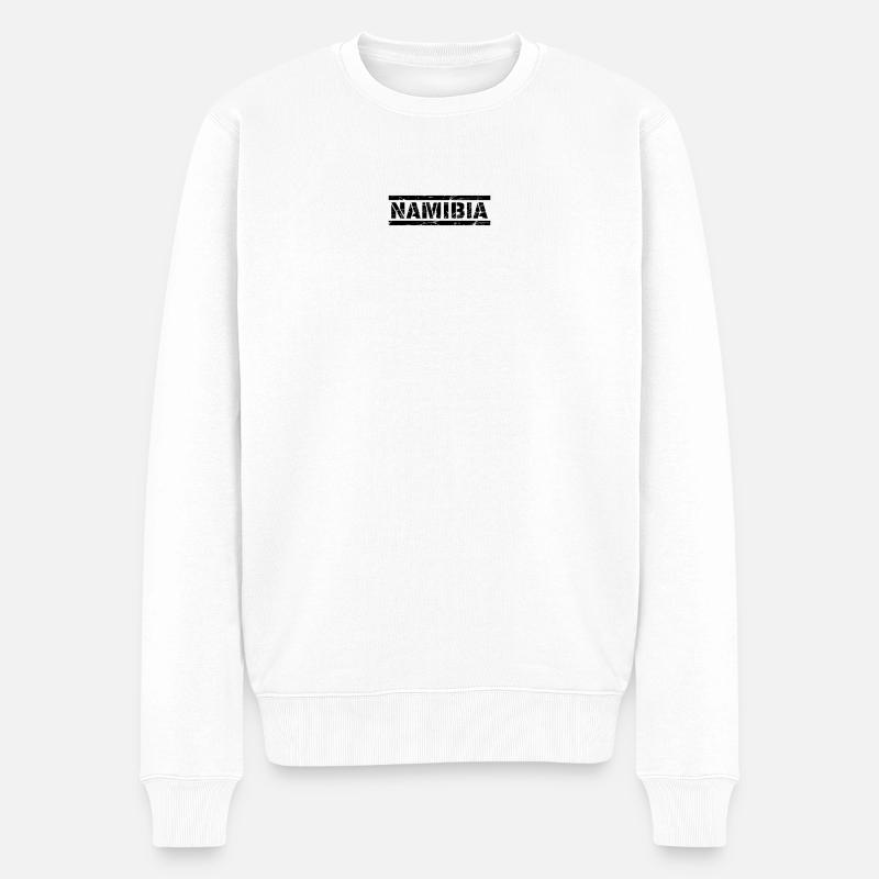 Namibia - Männer Premium Bio Pullover - Weiß