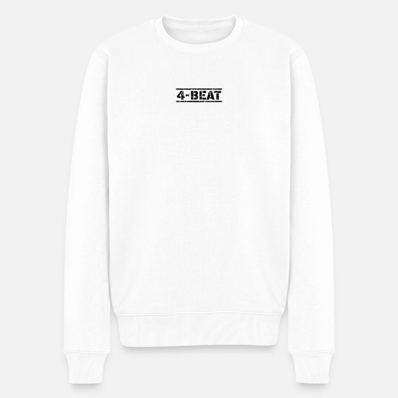 4 Beat - Männer Premium Bio Pullover - Weiß