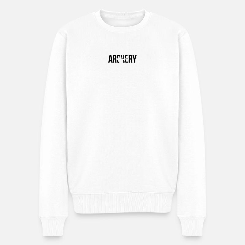 archery Bogenschießen - Männer Premium Bio Pullover - Weiß