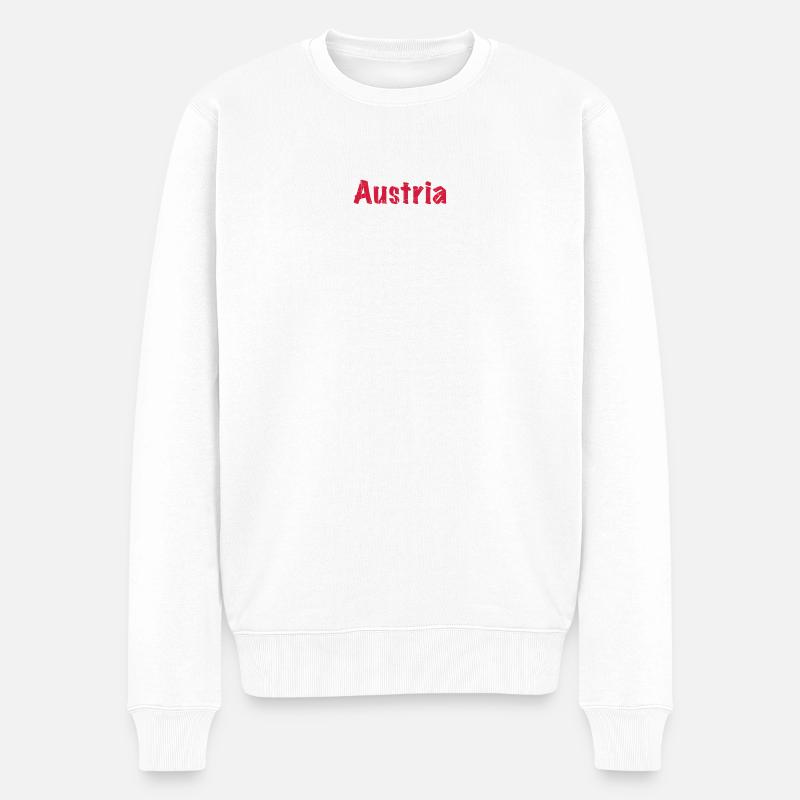 Austria - Männer Premium Bio Pullover - Weiß