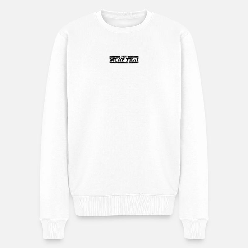Muay Thai - Männer Premium Bio Pullover - Weiß