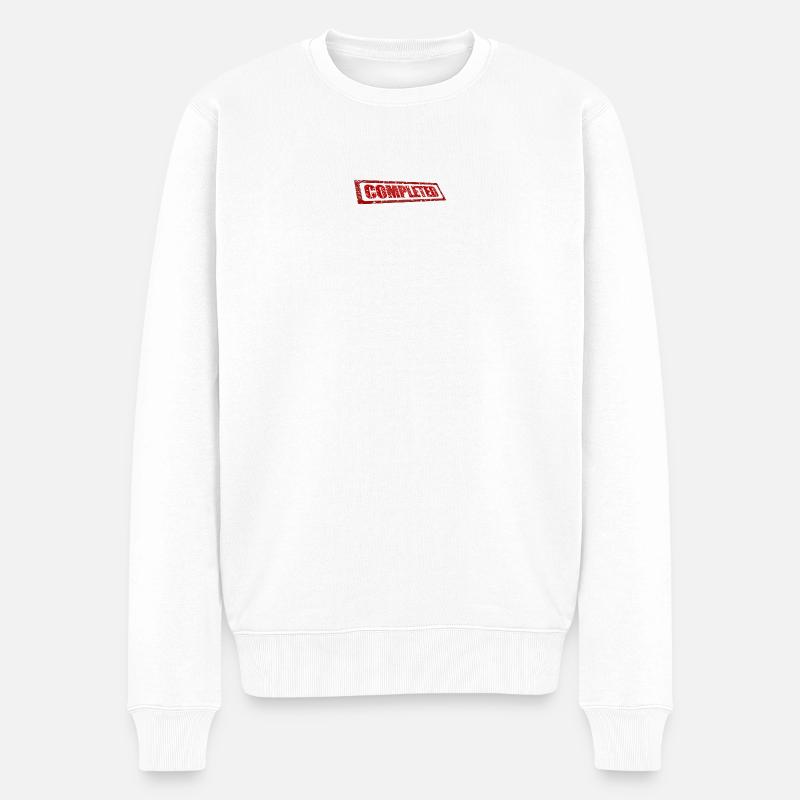 Completet - Männer Premium Bio Pullover - Weiß