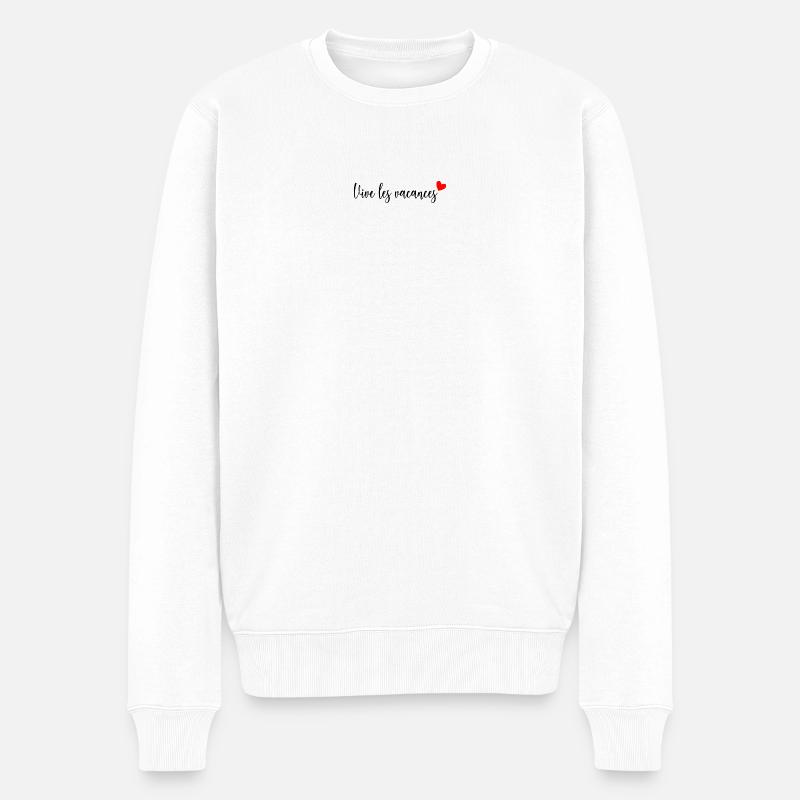 MERCI. MAÎTRESSE. MAÎTRE. VACANCES - Pull Premium bio Homme - blanc