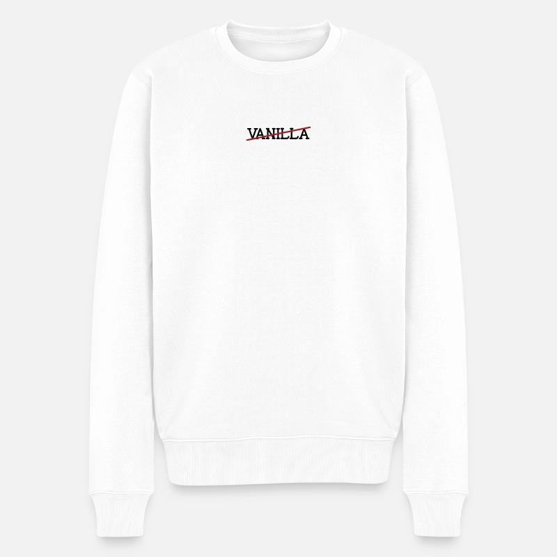 No Vanilla - Männer Premium Bio Pullover - Weiß