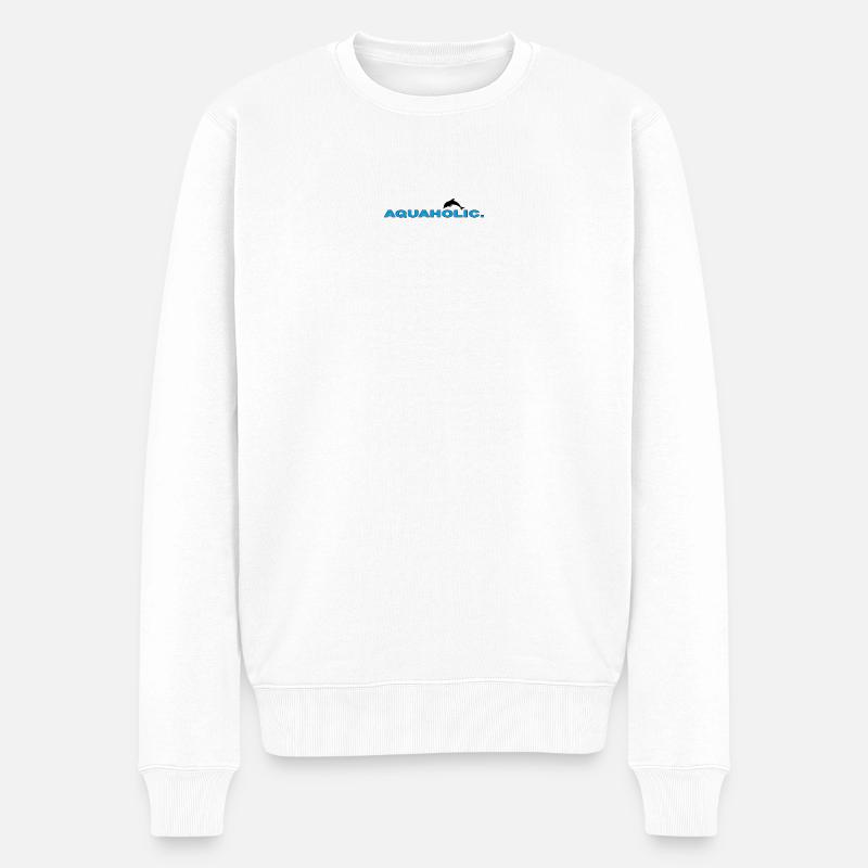 AQUAHOLIC - Männer Premium Bio Pullover - Weiß