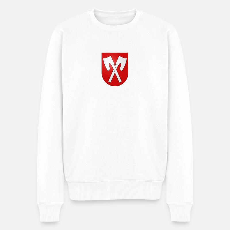 bienne - Männer Premium Bio Pullover - Weiß