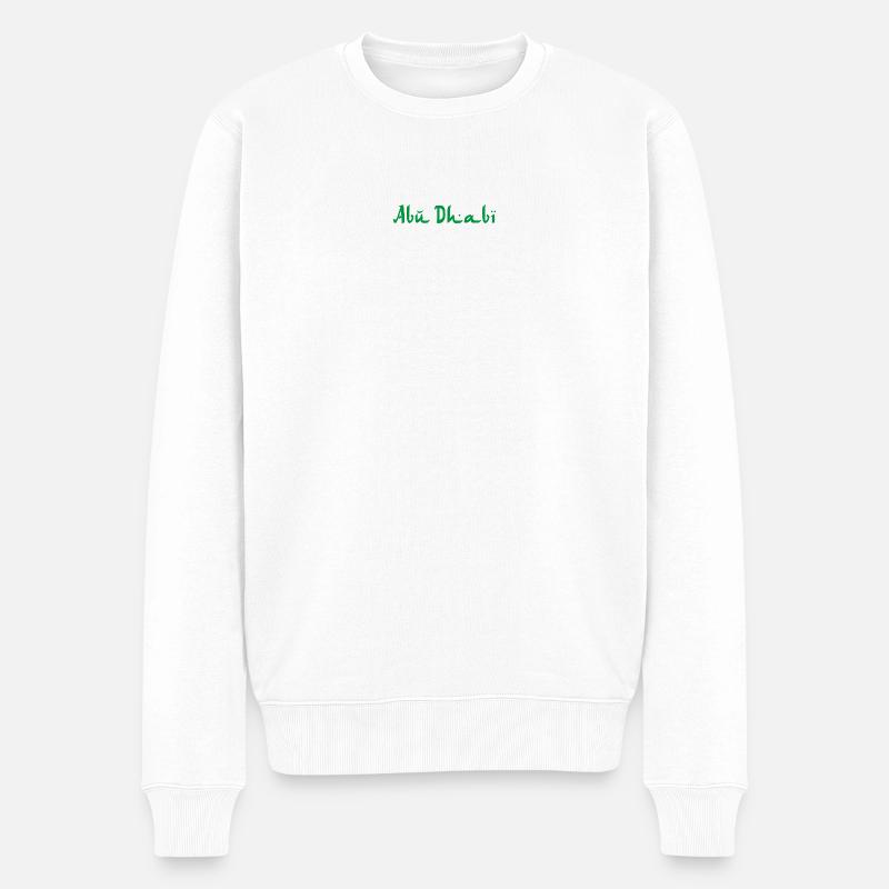 ABU DHABI - Männer Premium Bio Pullover - Weiß