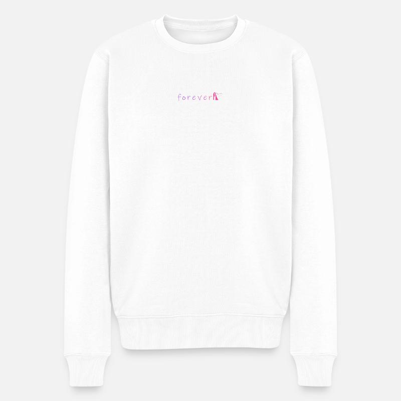 Forever Love Dancing Silhouette - Männer Premium Bio Pullover - Weiß
