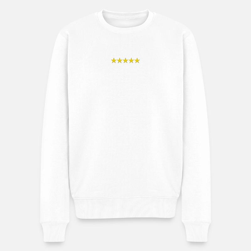 Chase Stars/Wanted-Level - Männer Premium Bio Pullover - Weiß