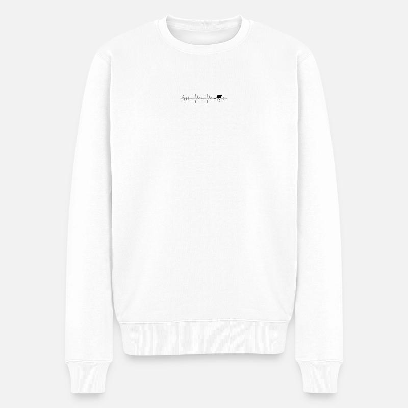 Battement de cœur castor - Pull Premium bio Homme - blanc