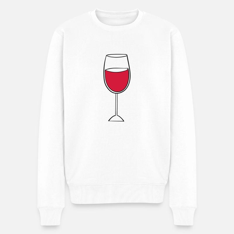 weinglas - Männer Premium Bio Pullover - Weiß