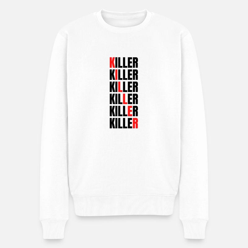 Killer - Männer Premium Bio Pullover - Weiß