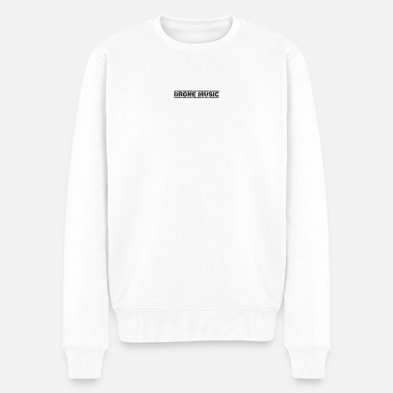 Drone Music - Männer Premium Bio Pullover - Weiß