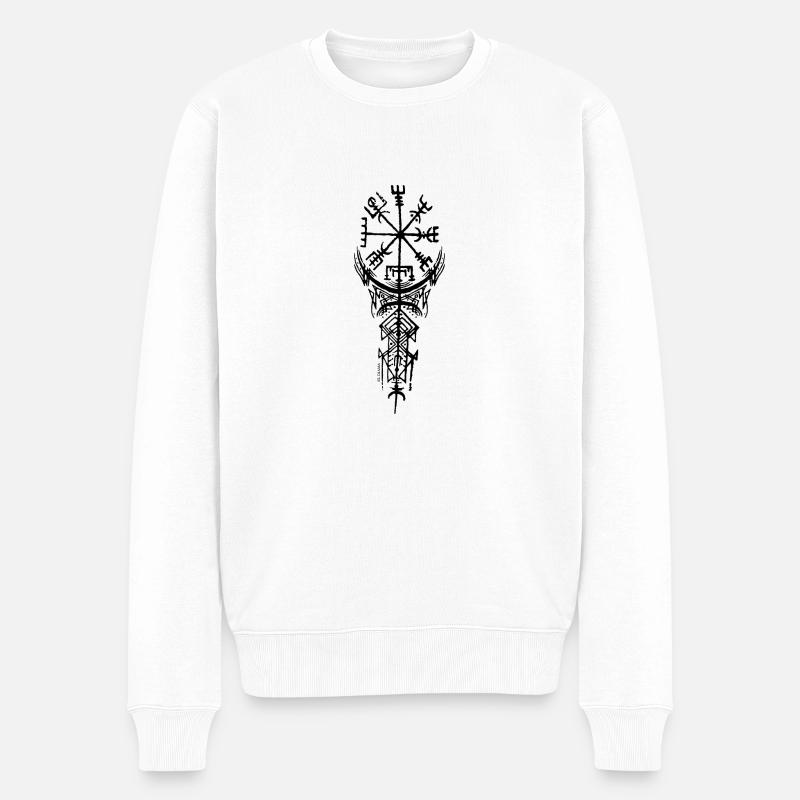 KELTISCHES MUSTER TATOUAGE2 - Männer Premium Bio Pullover - Weiß
