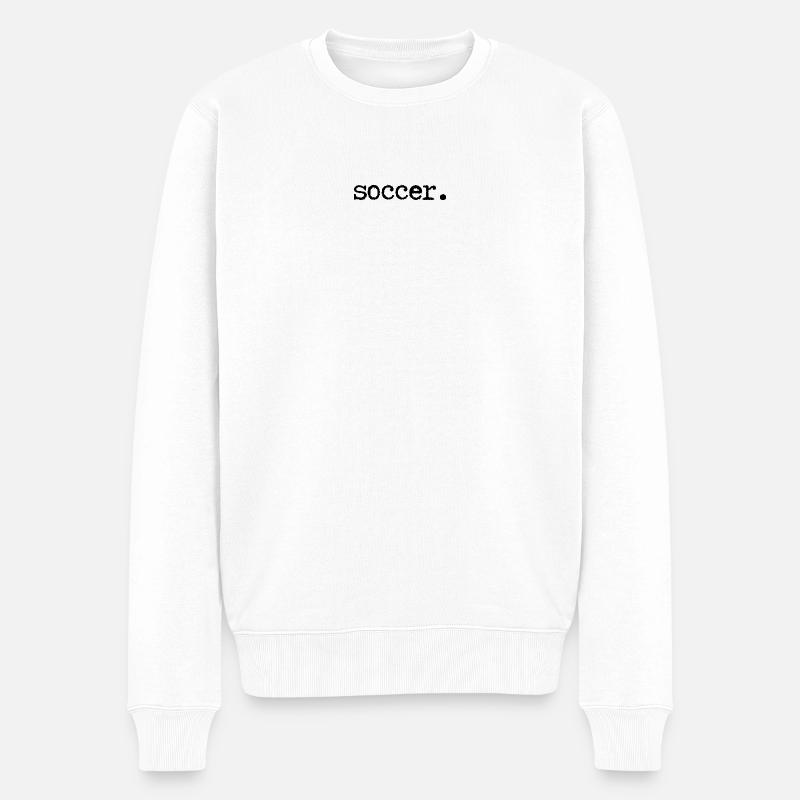 Fußball - Männer Premium Bio Pullover - Weiß