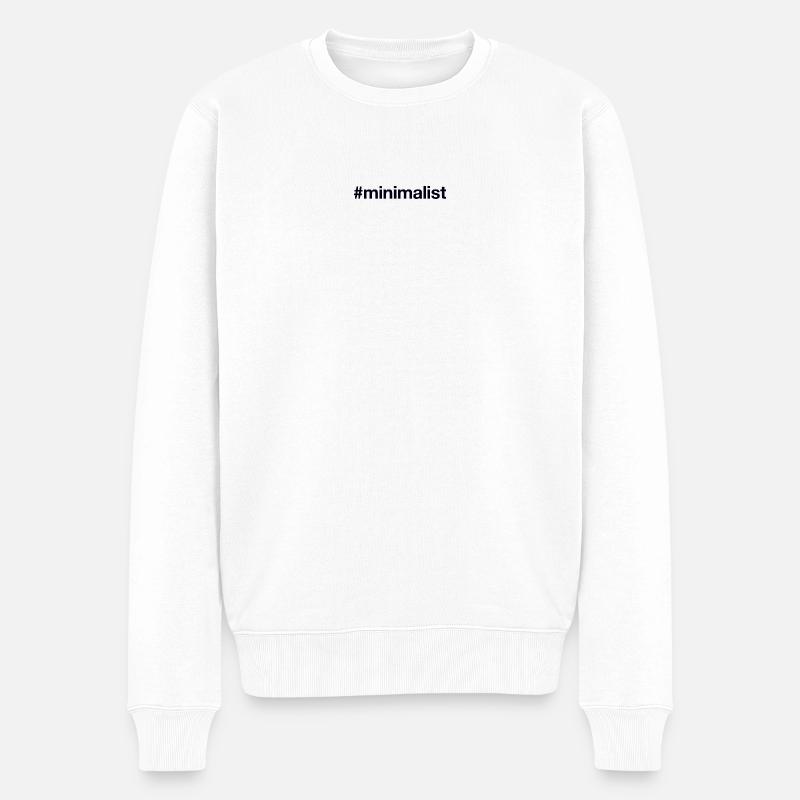 MINIMALIST - Männer Premium Bio Pullover - Weiß