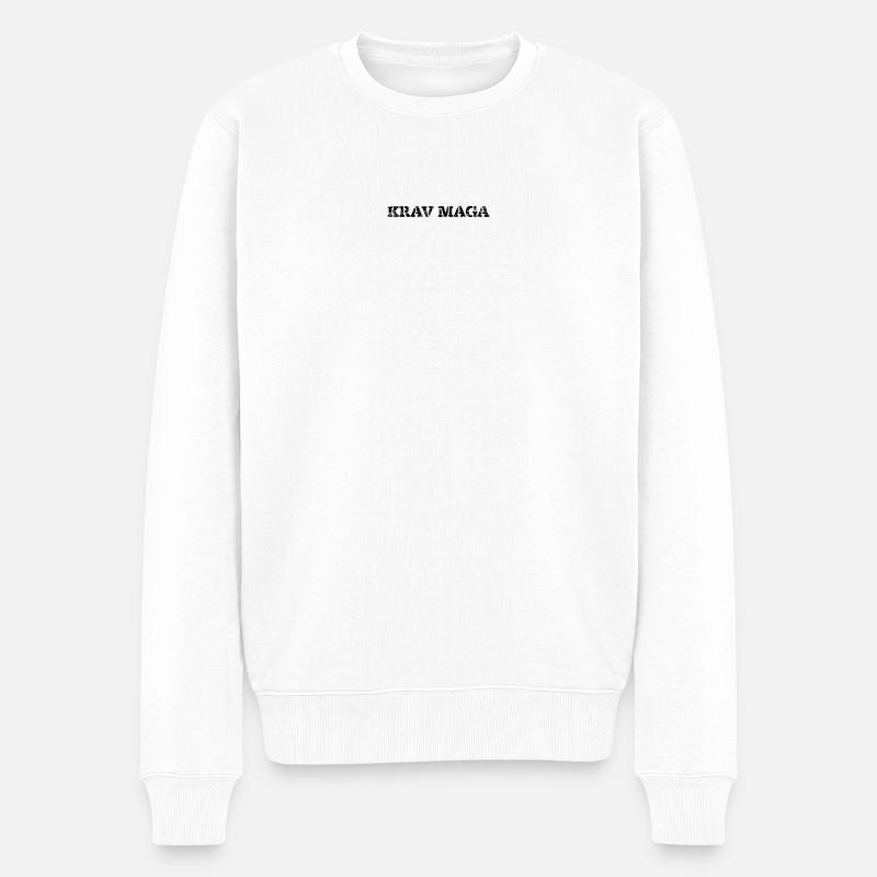 Krav Maga - Männer Premium Bio Pullover - Weiß