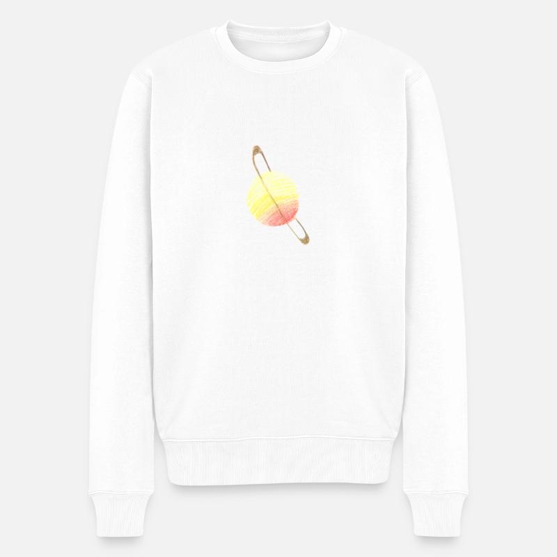 Planète jaune - Pull Premium bio Homme - blanc