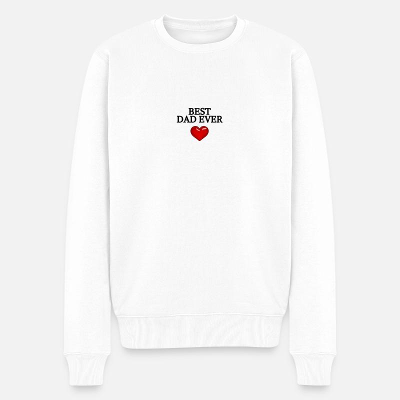 BEST DAD EVER - Pull Premium bio Homme - blanc
