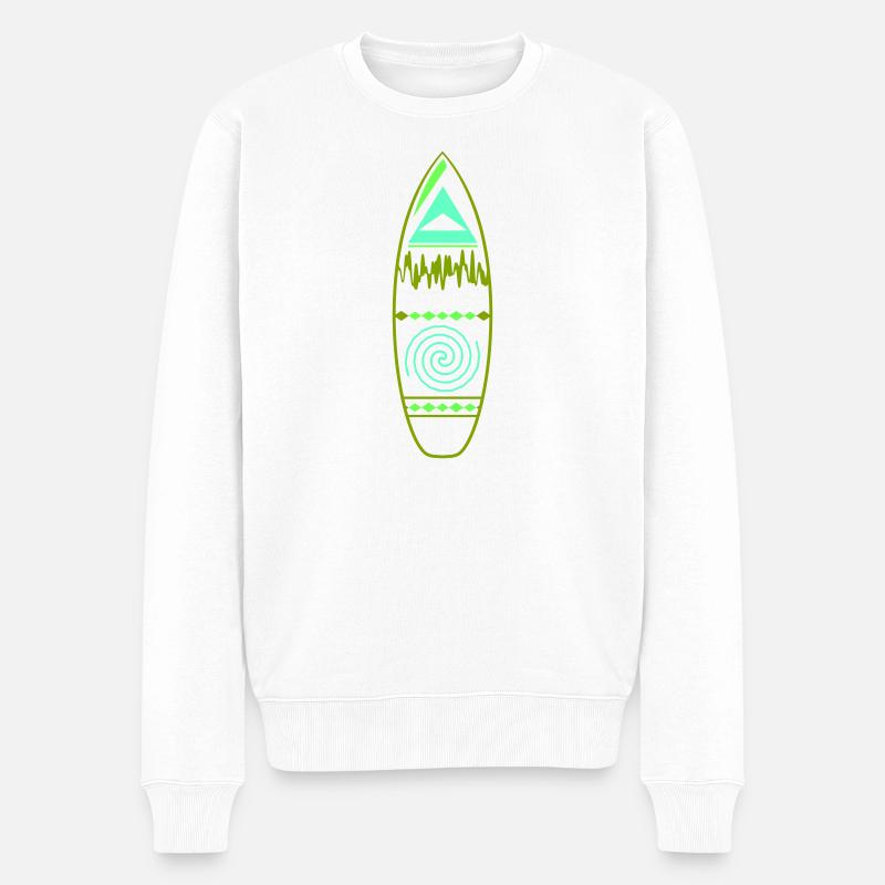 surfboard_design - Männer Premium Bio Pullover - Weiß