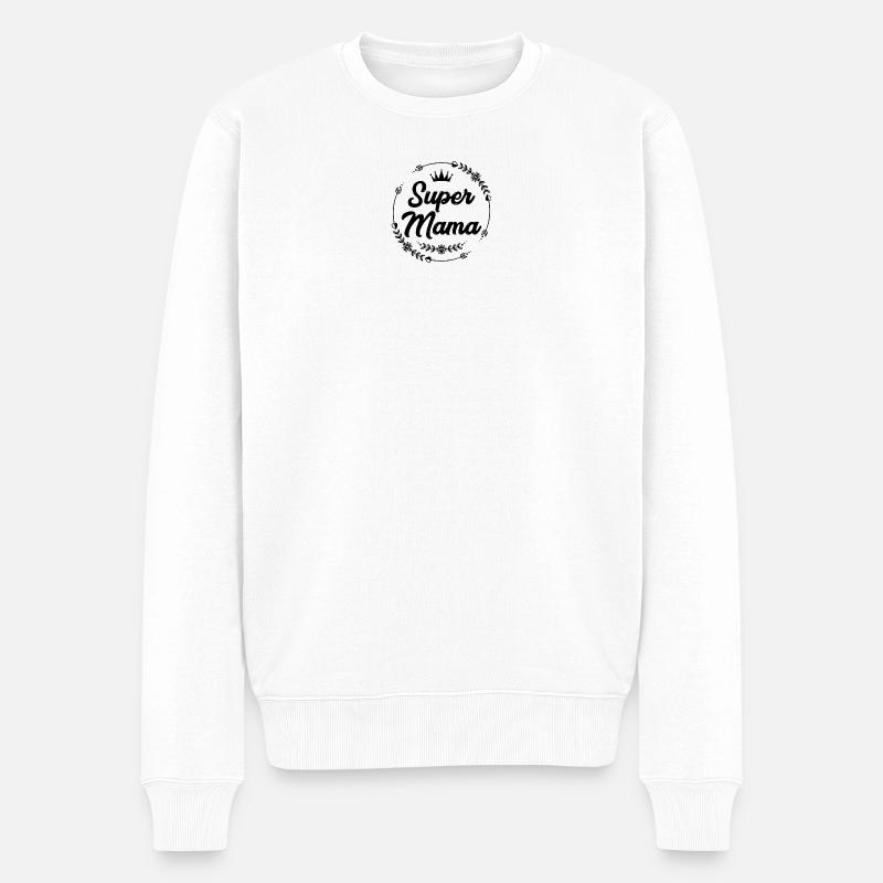 Super maman - Pull Premium bio Homme - blanc