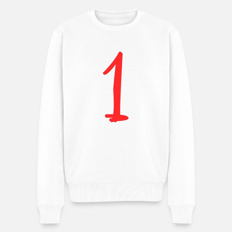 1 JAHR. 1. GEBURTSTAG. GEBURTSTAG 1 JAHR - Männer Premium Bio Pullover - Weiß