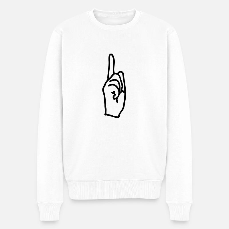 arrow - Men's Premium Organic Jumper - white