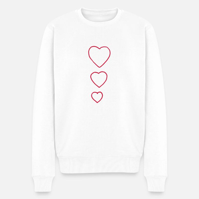 Cœur - Pull Premium bio Homme - blanc