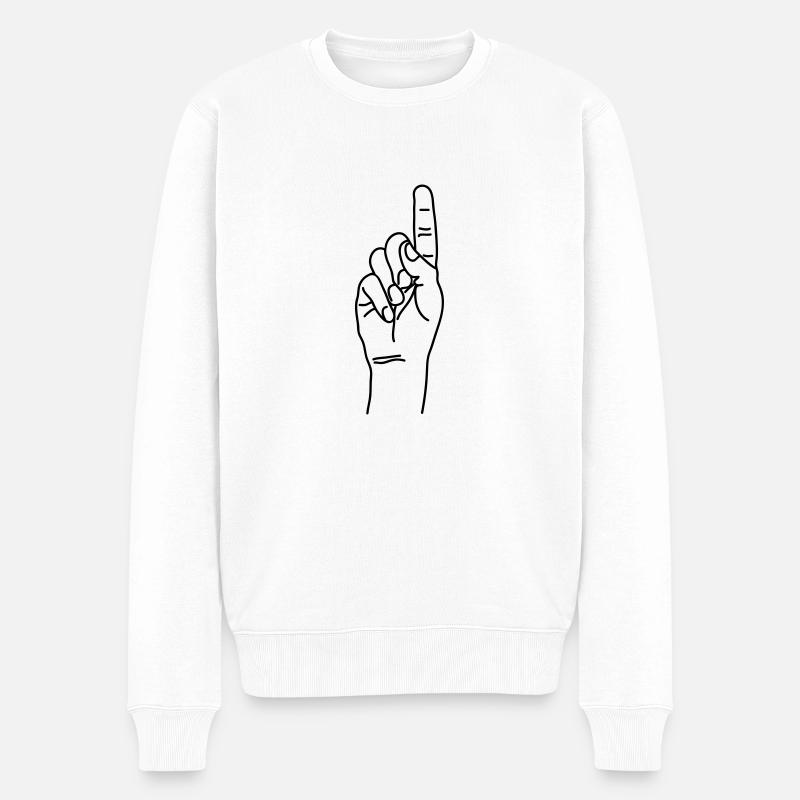 zeigefinger - Pull Premium bio Homme - blanc