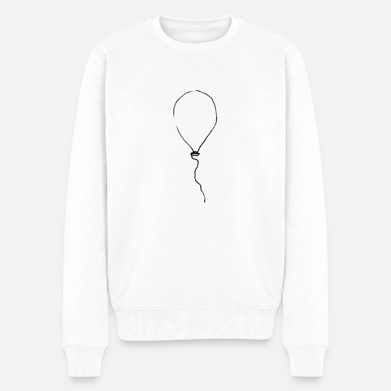 fliegender Ballon - Männer Premium Bio Pullover - Weiß