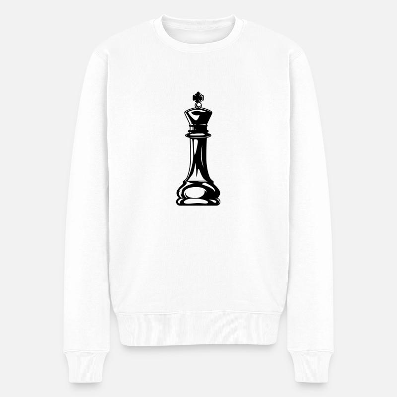 Roi des échecs - Pull Premium bio Homme - blanc