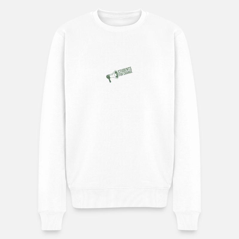 Students for change - Männer Premium Bio Pullover - Weiß
