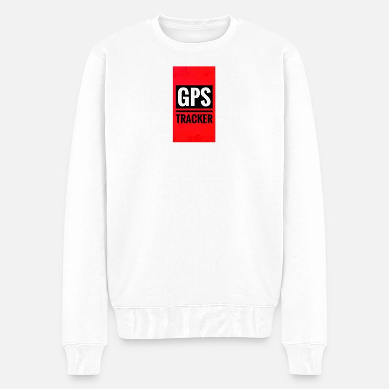 Style d’affiche de suivi GPS - Pull Premium bio Homme - blanc