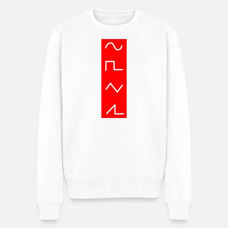Djing Label Keyboard DJ - Männer Premium Bio Pullover - Weiß