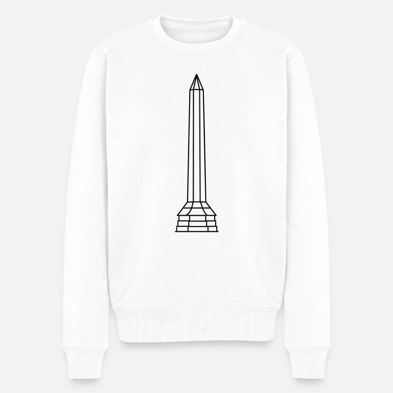 obélisque - Pull Premium bio Homme - blanc