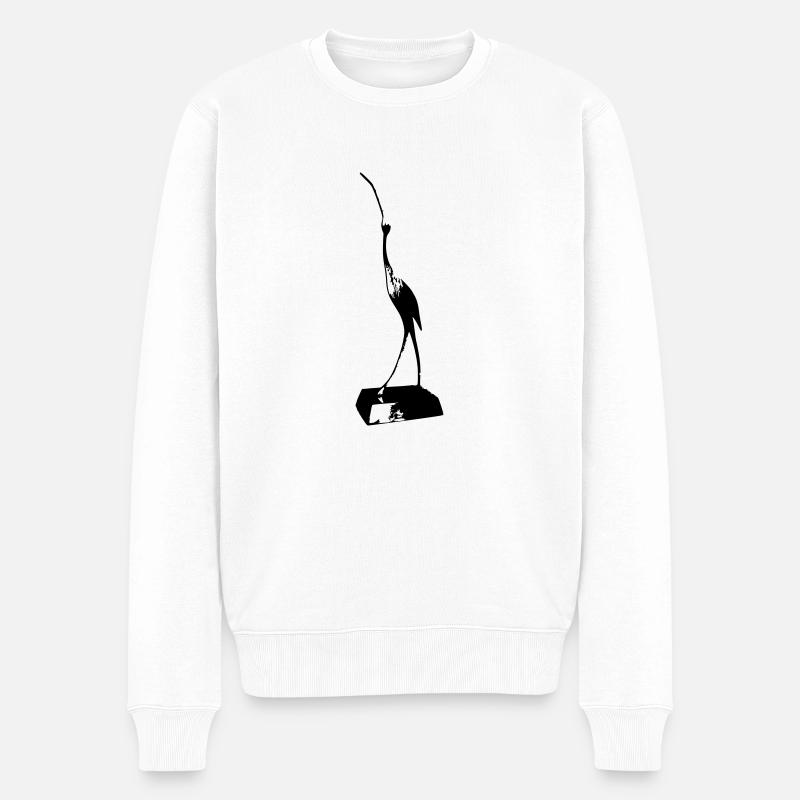 cigogne - Pull Premium bio Homme - blanc