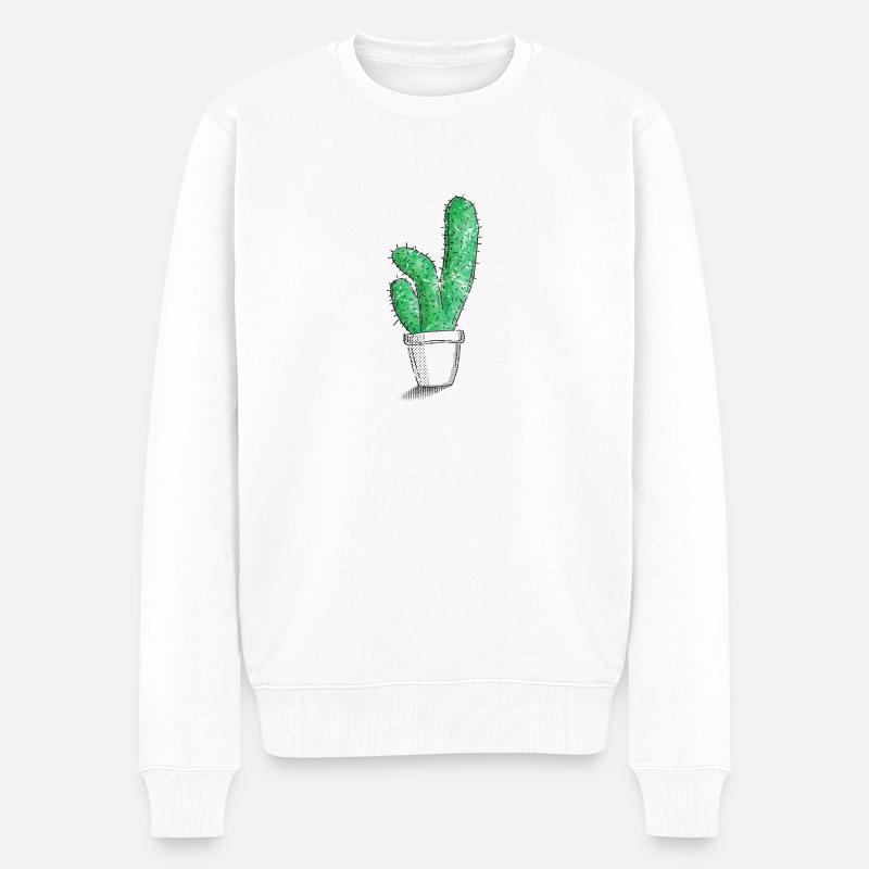 Mon petit cactus vert - Pull Premium bio Homme - blanc