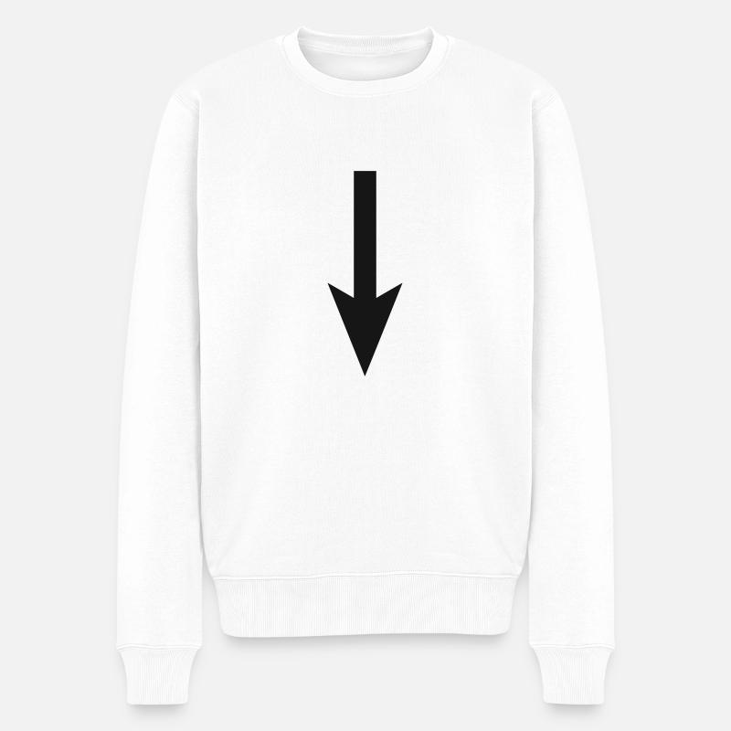 Flèche vers le bas - Pull Premium bio Homme - blanc
