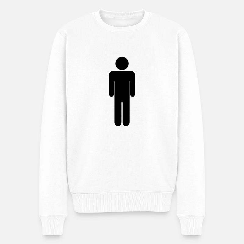 Mann - Männer Premium Bio Pullover - Weiß