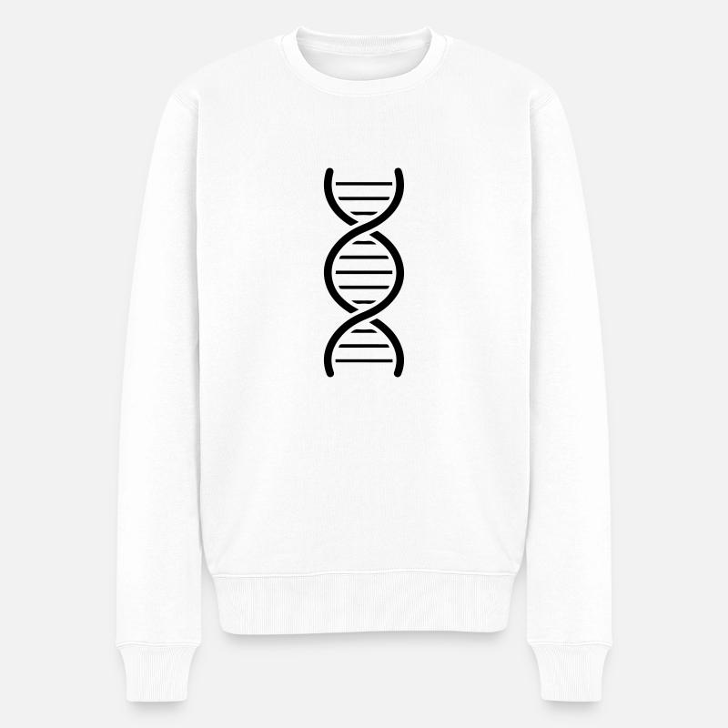 Genome - Männer Premium Bio Pullover - Weiß