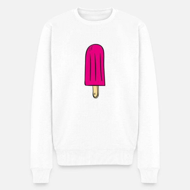 popsicles rose - Pull Premium bio Homme - blanc