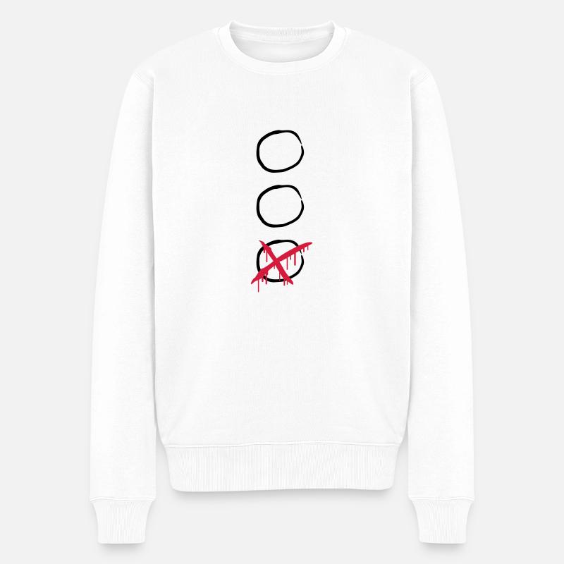 Choose - Männer Premium Bio Pullover - Weiß