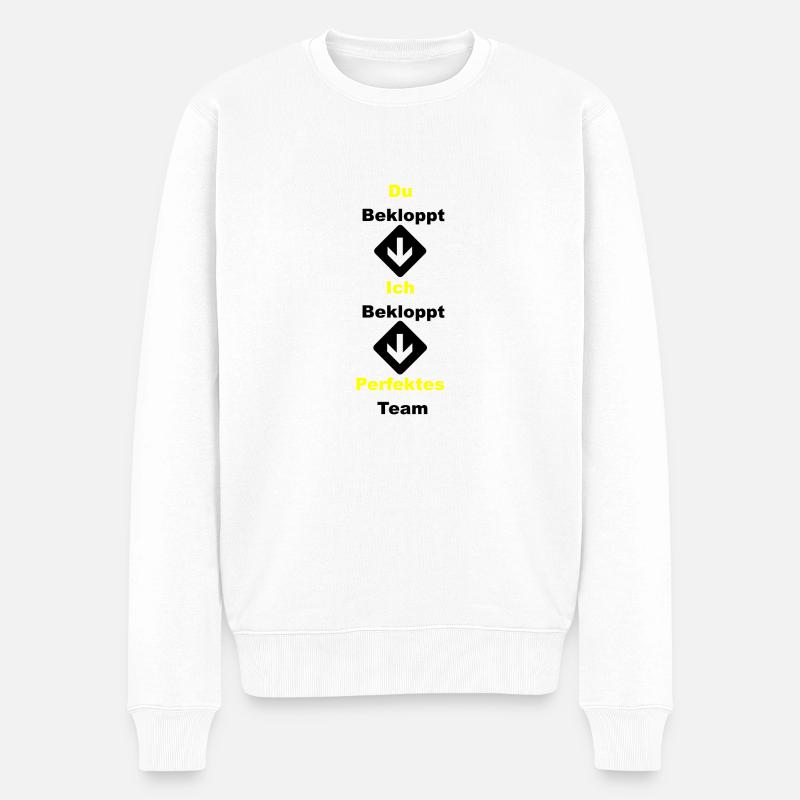 Lustige Sprüche Spruch - Männer Premium Bio Pullover - Weiß