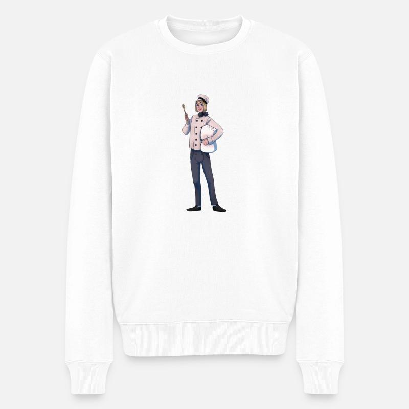 Cookie - Männer Premium Bio Pullover - Weiß