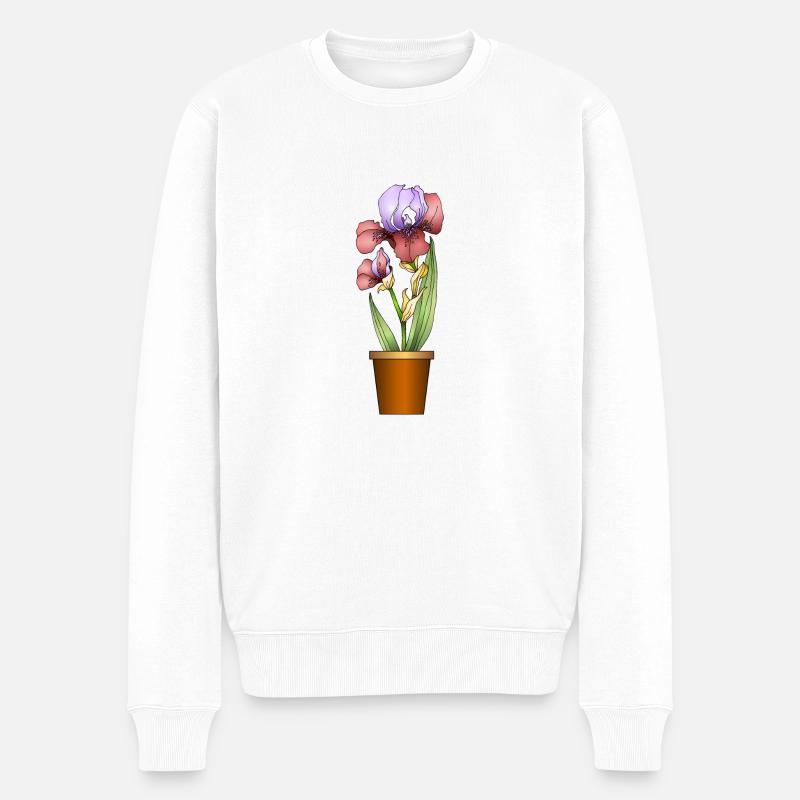 Fleur - Pull Premium bio Homme - blanc