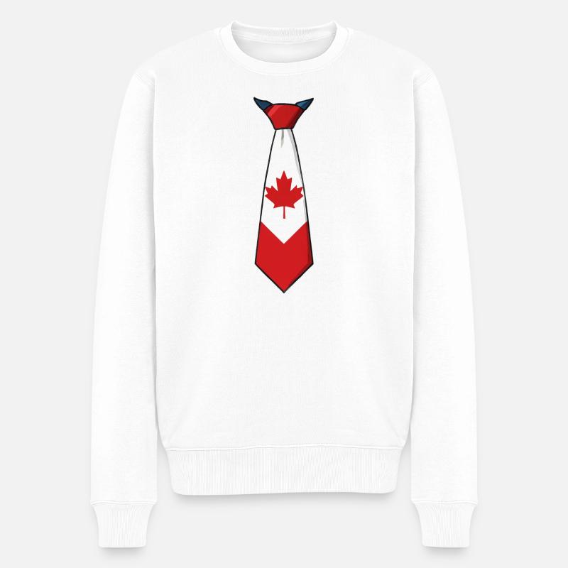 Cravate Canada – Drapeau - Pull Premium bio Homme - blanc