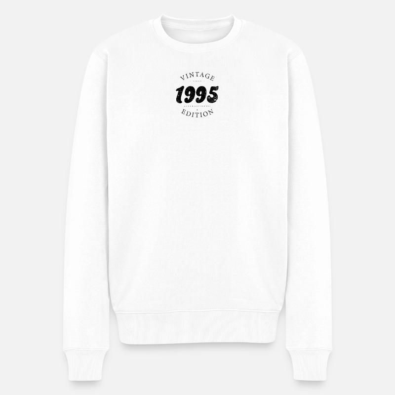 Jahrgangs-Ausgabe 1995 - Männer Premium Bio Pullover - Weiß